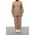 YAKASI VE ALLERİ TAŞLI PANTOLON TAKIM - GOLD