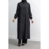 KARE ÇIT ÇIT DETAYLI FERACE - SİYAH