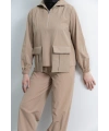 LETAFET 4074 PANTOLONLU TAKIM - BEJ