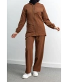 LETAFET 5043 CEKETLİ PANT. TAKIM - KAHVE