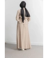 BEL BÜZGÜ DETAYLI ETEK TAKIM - BEJ