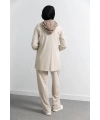 GARNİ KUMAŞLI ALLERLİ PANTOLON TAKIM - BEJ