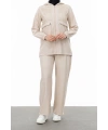BELDEN ALLERLİ FİLELİ PANTOLON TAKIM - KUM