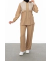 BELDEN ALLERLİ FİLELİ PANTOLON TAKIM - CAMEL