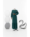 LETAFET 3018 ELBİSE - ZÜMRÜT
