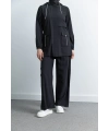 Letafet Cep Detaylı Pantolonlu Takım - SİYAH