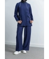 Letafet Cep Detaylı Pantolonlu Takım - LACİVERT
