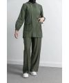 Letafet Cep Detaylı Pantolonlu Takım - HAKİ