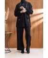 Letafet Cep Detaylı Ceketli Pantolonlu Takım - SİYAH