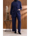 Letafet Cep Detaylı Ceketli Pantolonlu Takım - LACİVERT
