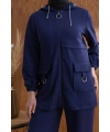 Letafet Cep Detaylı Ceketli Pantolonlu Takım - LACİVERT