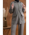 Letafet Cep Detaylı Ceketli Pantolonlu Takım - HAKİ
