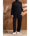 DANTEL DETAYLI PANTOLONLU TAKIM - SİYAH