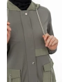GARNİ KUMAŞLI ALLERLİ PANTOLON TAKIM - KOYU HAKİ