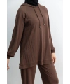 LETAFET 4068 PANTOLONLU TAKIM - AÇIK KAHVE