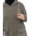 ALLERLİ CEPLERİ HALKA DETAYLI PANTOLON TAKIM - KOYU HAKİ