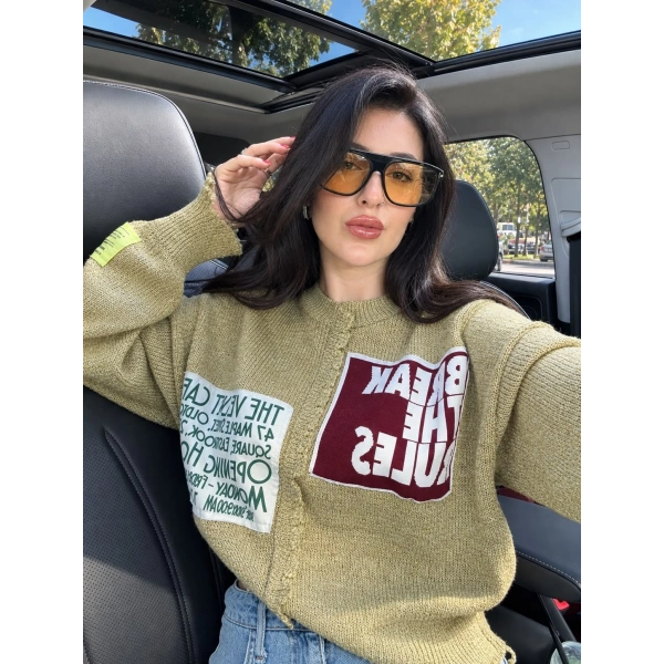yeşil twst model kazak