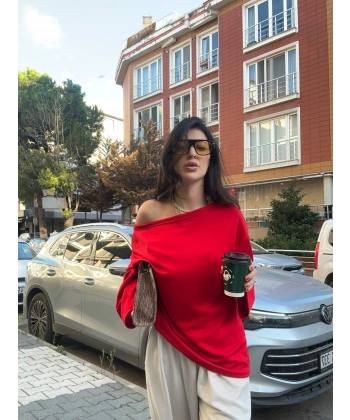 KIRMIZI SALAŞ BLUZ