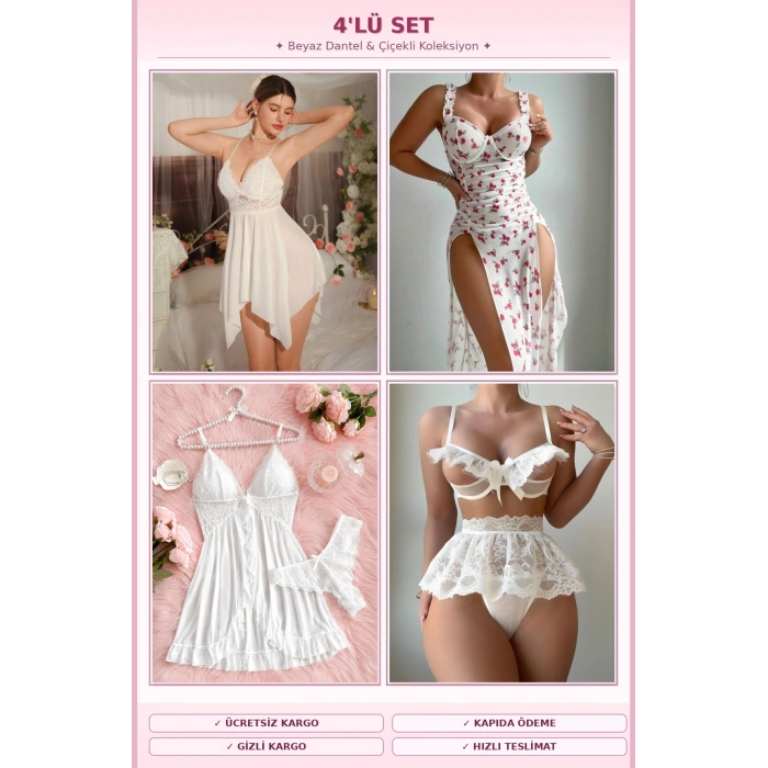Masumiyet & Çiçek Bahçesi 4lü Set