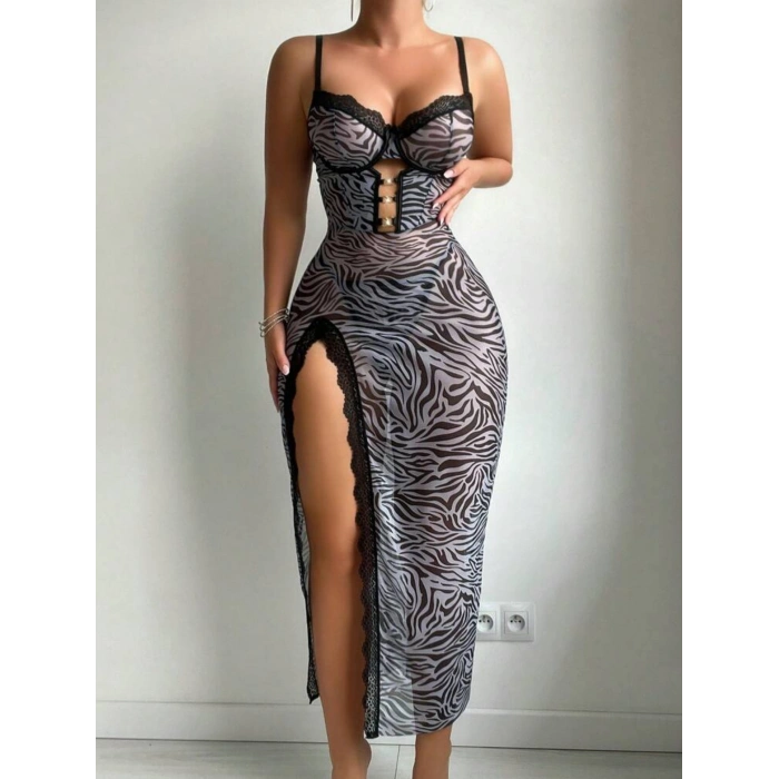 Zebra Noir Gecelik Takımı