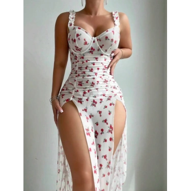 Yaz Gülü (tanga hediyeli) Gecelik