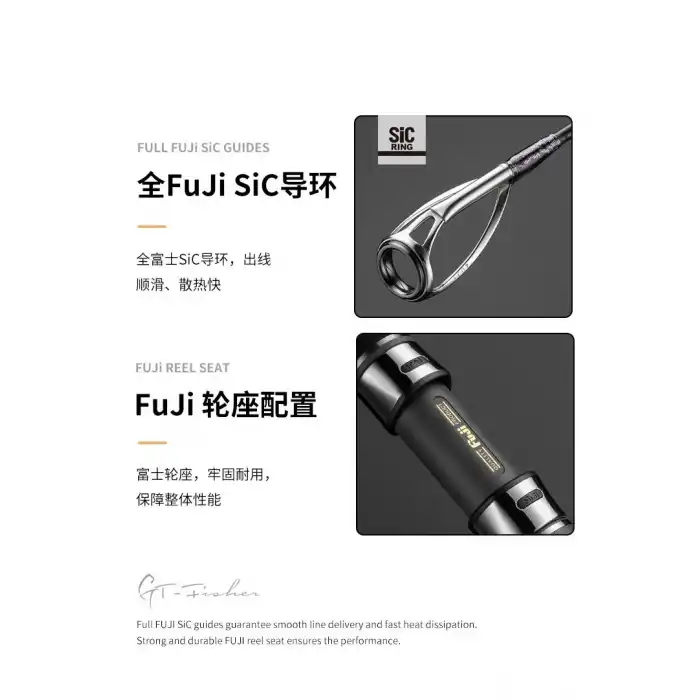 Ecooda GT-Fisher Black Light 185cm 100-300gr Slow Jigging Kamışı