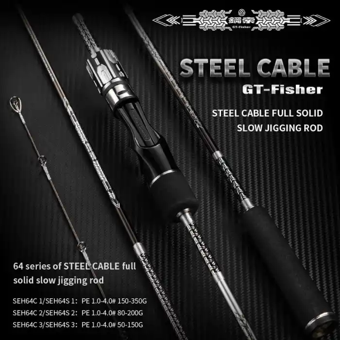 Ecooda GT-Fisher Steel Cable 193cm 150-350 Slow Jigging Kamışı