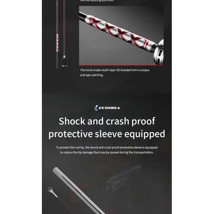 Ecooda Haiz Solid 188cm 100-200g Slow Jigging Kamışı