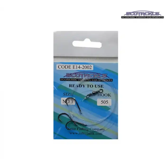 Ecotackle Fırdöndülü Yemli Takım 505 Bronz 3 İğne 100P