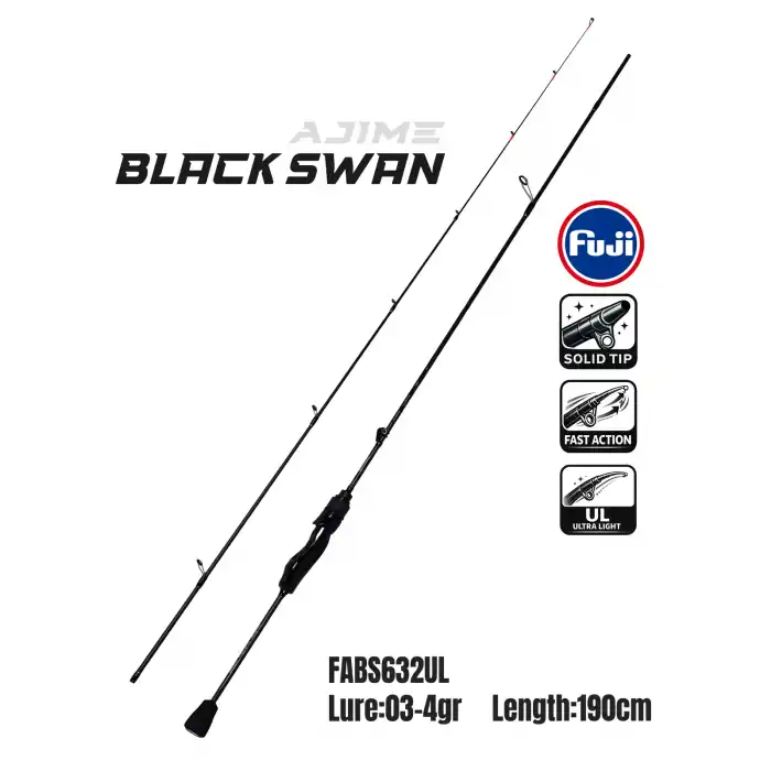 Fujin Ajime Black Swan 190cm 03-4gr Aji LRF Kamışı