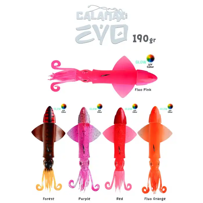 Fujin Calamax EVO 190gr Combo Squid Silikon Yem