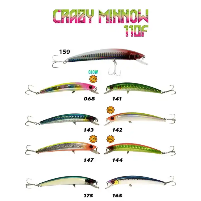 Fujin Crazy Minnow 110F 12gr Maket Balık