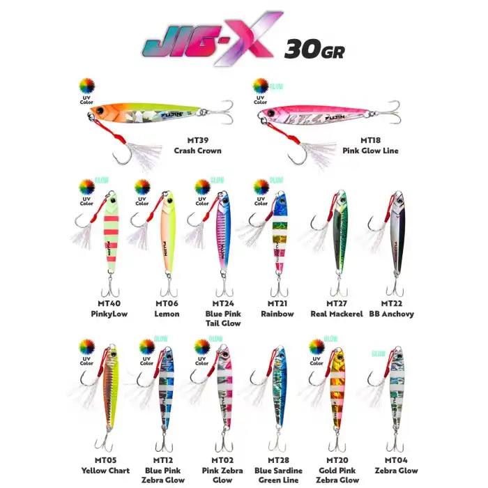 Fujin Jig-X 30gr Light Jigging jig Yem