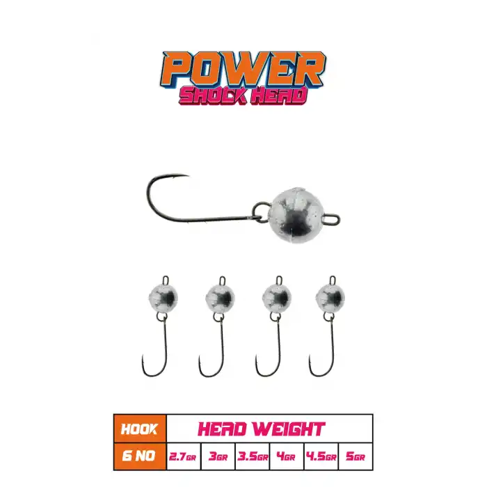 Fujin Power Shockhead #6 Hareketli Jighead