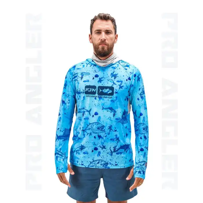 Fujin Pro Angler S24 Buff&Hoodie Blue Fish