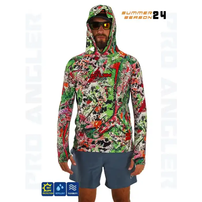 Fujin Pro Angler S24 Hooded Makai Green Red