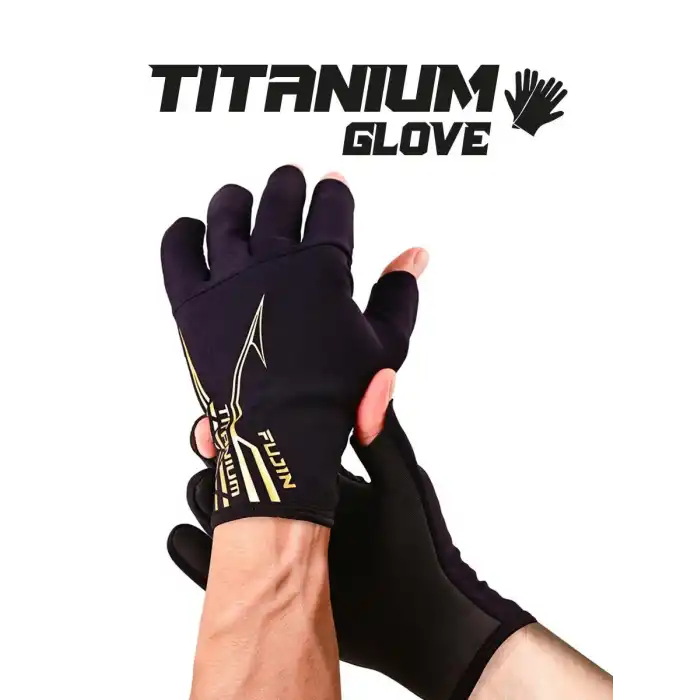 Fujin Pro Angler S24 Titanium Gloves Black Gold