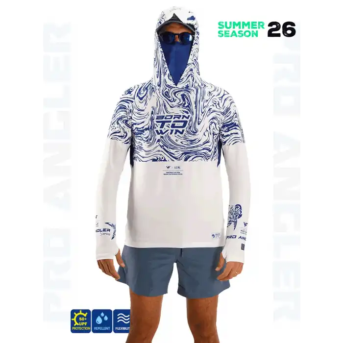 Fujin Pro Angler S26 Buff&Hoodie Izohips White Blue