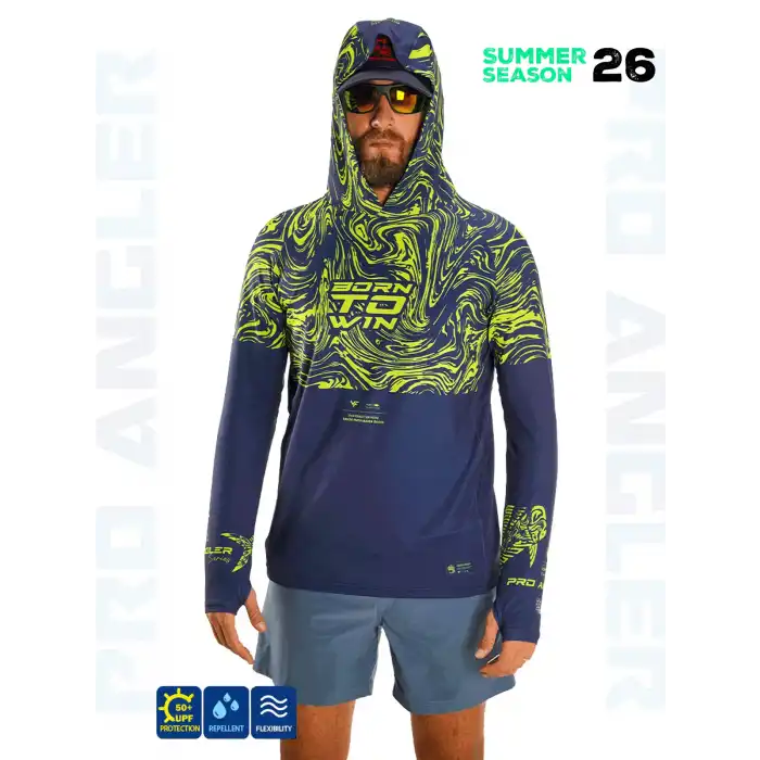 Fujin Pro Angler S26 Hooded Izohips Blue Green