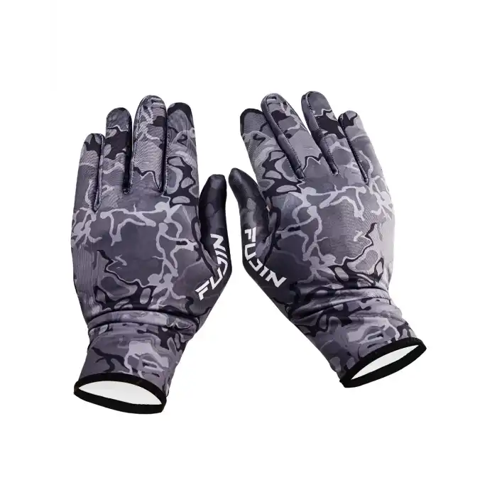Fujin Pro Angler Winter Gloves Black Camo