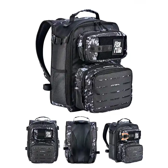 Fujin ProAji Back Pack Black Camo Balıkçı Sırt Çantası