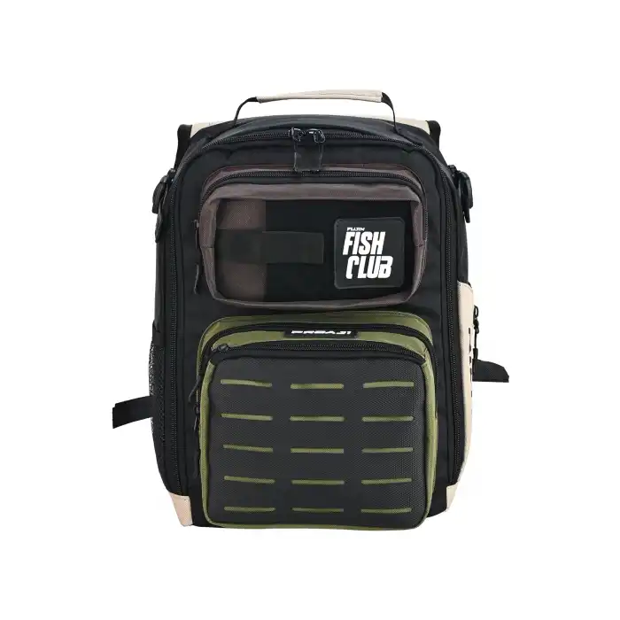 Fujin ProAji Back Pack Green Bej Balıkçı Sırt Çantası