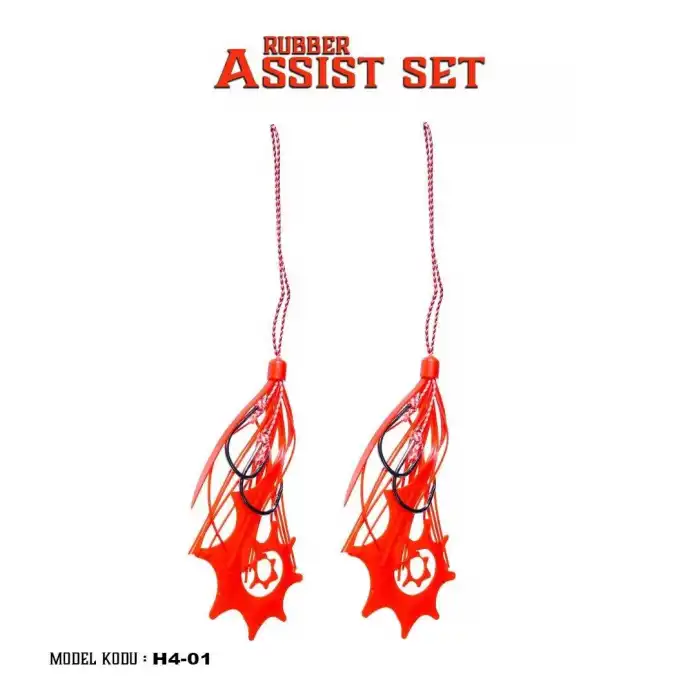 Fujin Rubber Hazır Skirt + Assist Set Red H4-01