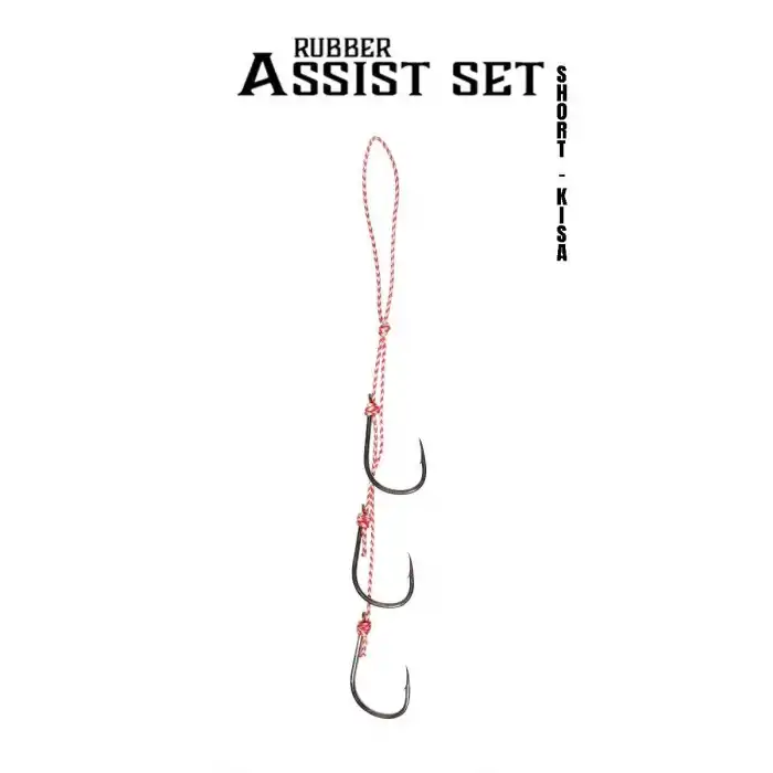 Fujin Rubber Üç Kancalı Assist Set - Short Size-Kısa H21-02