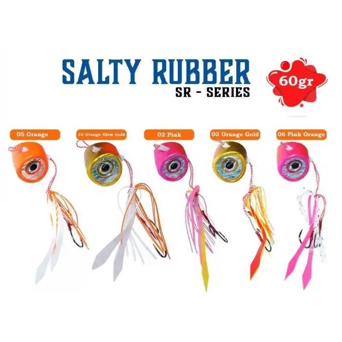 Fujin Salty Rubber 60gr SR Serisi Tai Rubber Set