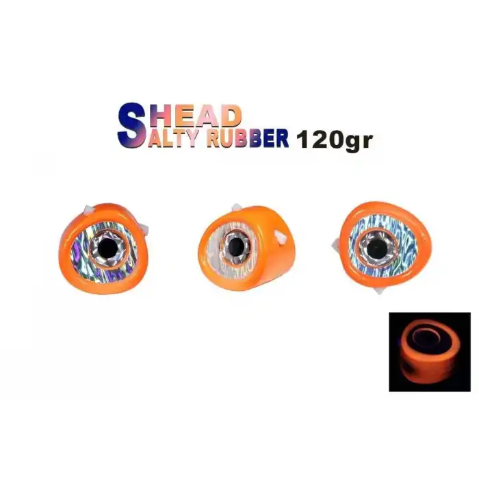 Fujin Salty Rubber Head 120gr Kafa 05 Orange  3D Eye