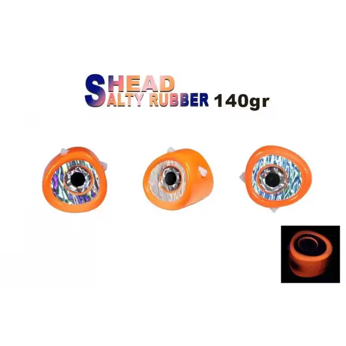 Fujin Salty Rubber Head 140gr Kafa 05 Orange  3D Eye