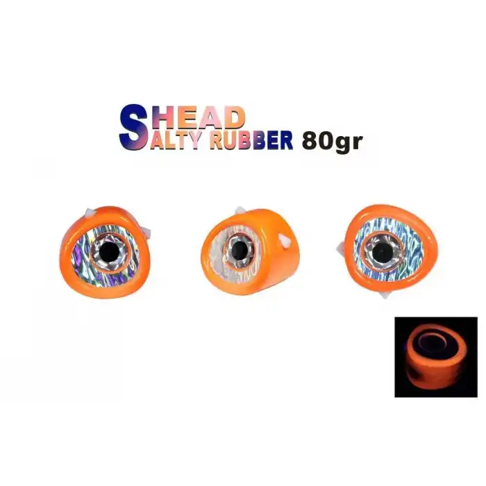 Fujin Salty Rubber Head 80gr Kafa 05 Orange  3D Eye