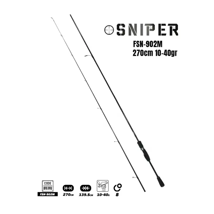 Fujin Sniper 270cm 10-40gr Spin Kamış FSN-902M