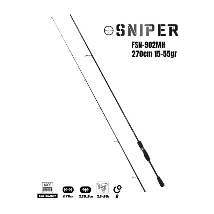 Fujin Sniper 270cm 15-55gr Spin Kamış FSN-902MH